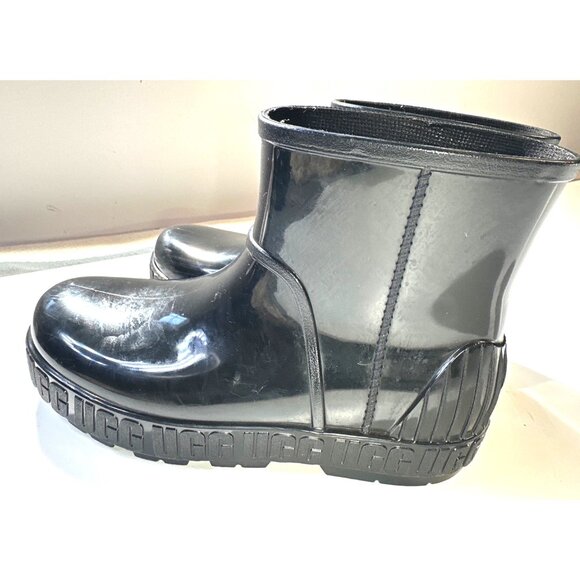 UGG Women's Drizlita Waterproof Ankle Rain Black Boot Size 7.5 - Picture 8 of 9